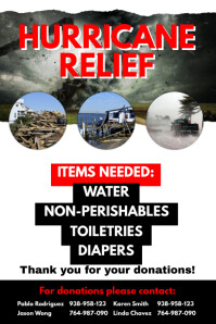 Hurricane Relief Flyer Template | PosterMyWall