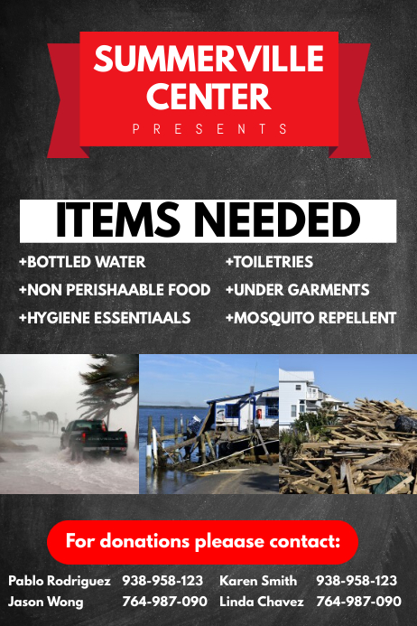 Hurricane Relief Flyer Template | PosterMyWall