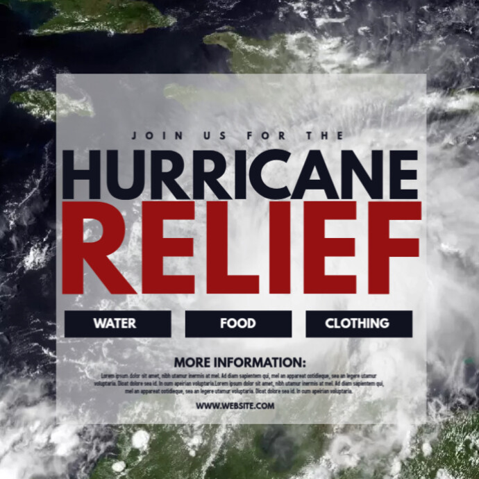 Hurricane Relief Template | PosterMyWall