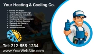 HVAC business card YouTube Thumbnail template