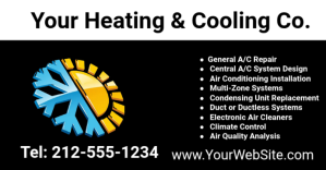 HVAC business card Facebook-gebeurtenisomslag template