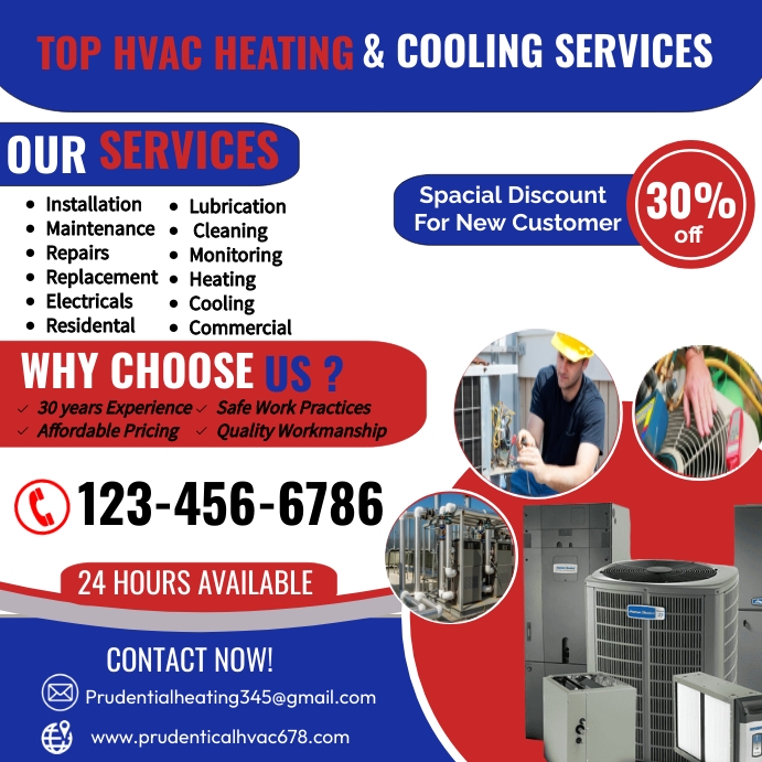 Copy of HVAC Flyer , Heating and cooling flyer | PosterMyWall