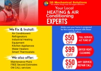 HVAC Flyer Template Postcard