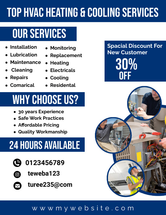 Hvac Flyers Template PosterMyWall