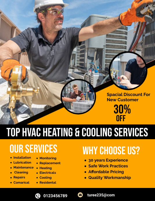 Hvac Flyers Template PosterMyWall Hvac Flyers Template PosterMyWall