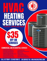 hvac heating flyer template