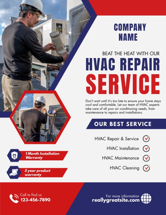 HVAC PROFESSIONAL SERVICES Template PosterMyWall