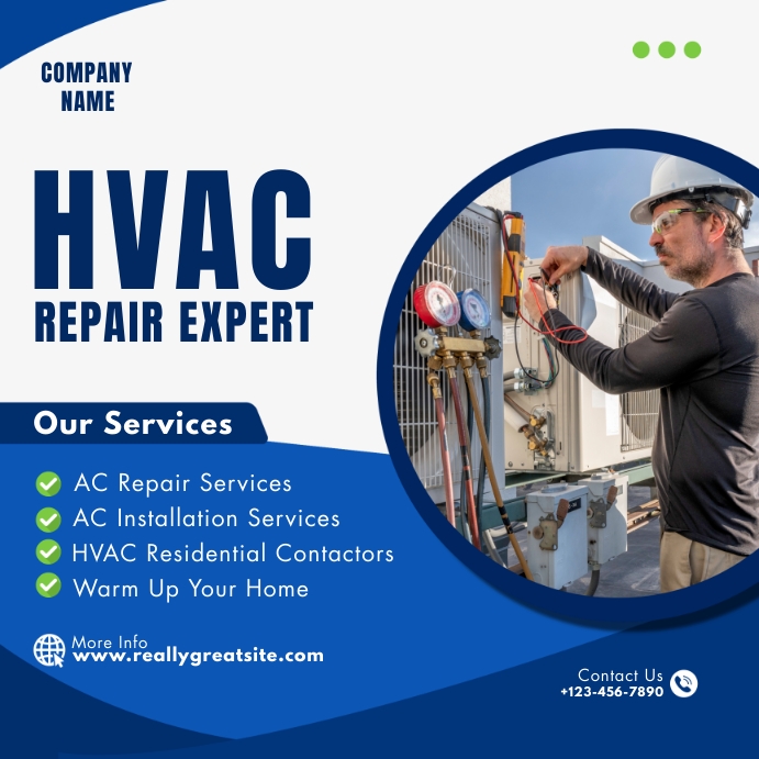 HVAC PROFESSIONAL SERVICES Template PosterMyWall