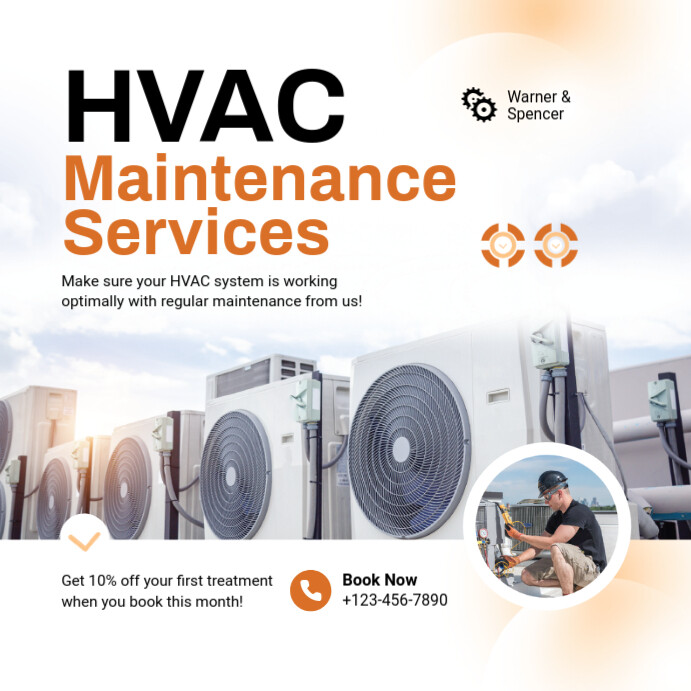 Plantilla de HVAC Repair Services Instagram Post Template | PosterMyWall