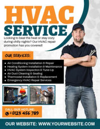HVAC Service Flyer (Letter pang-US) template