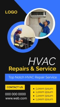 HVAC service flyer Instagram Story template