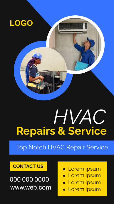 HVAC service flyer Template | PosterMyWall