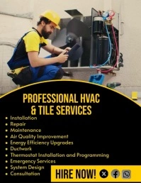 HVAC services Flyer (US Letter) template