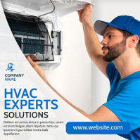 hvac services instagram post banner advertise template