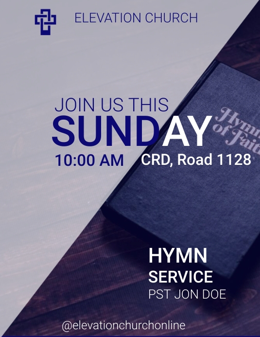 HYMN SERVICE (3) 传单(美国信函) template