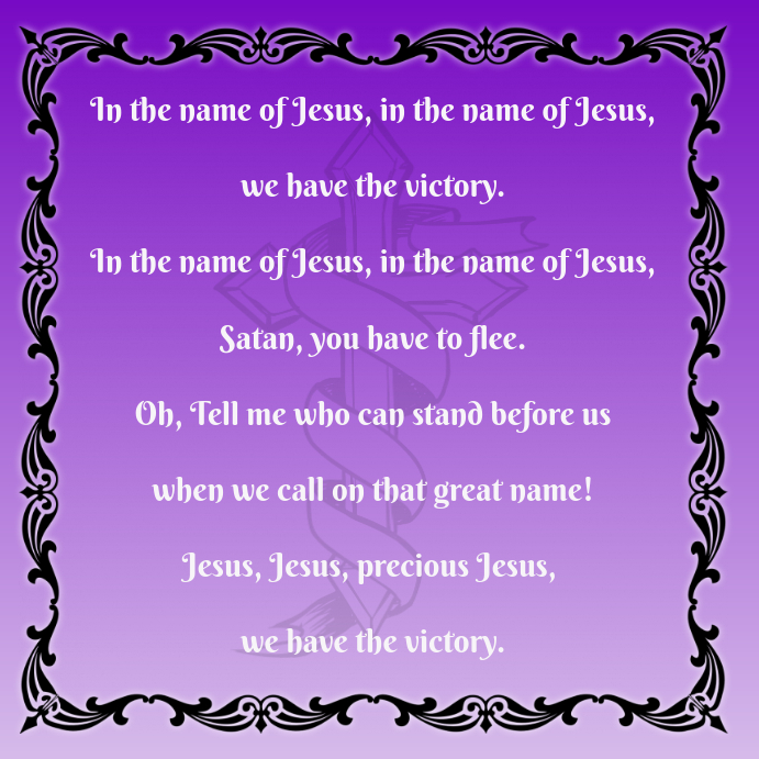 Hymns - In the Name of Jesus Message Instagram template