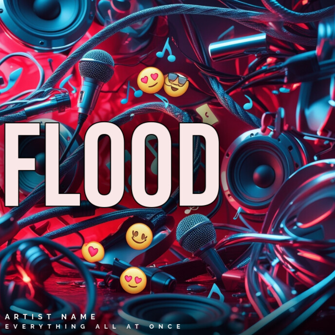 Hype Drop Release | Maximalist Album Background Art Albumcover template