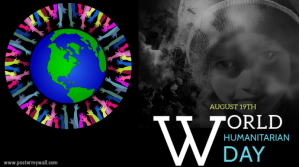 Zwart World Humanitarian Day Digitalt display Template