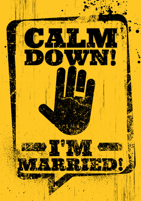 I'M MARRIED POSTER A4 template