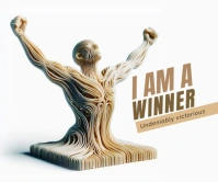 I am a winner Large Rectangle template