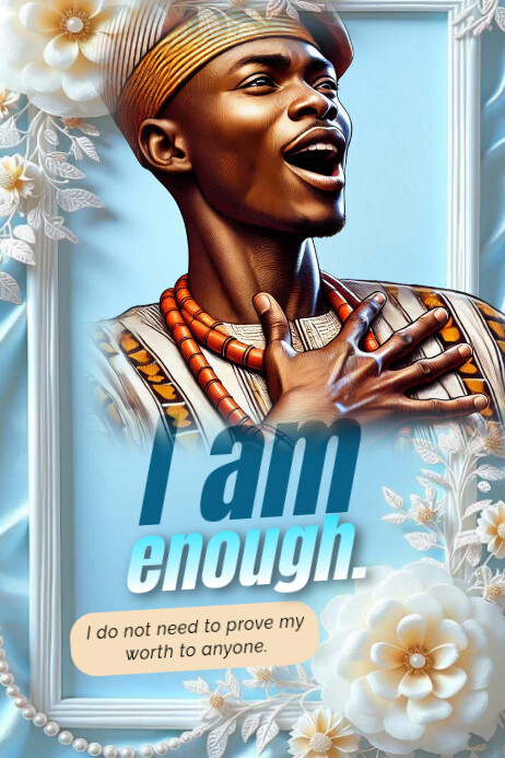 I am enough Poster template