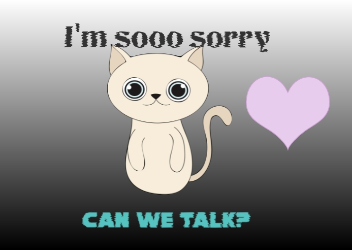 I am sorry card Template | PosterMyWall
