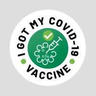 I Got My COVID-19 Vaccine Logo template