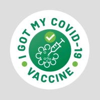I Got My COVID-19 Vaccine Logo template