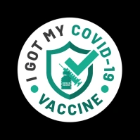 I got my COVID-19 Vaccine Sticker Logo template