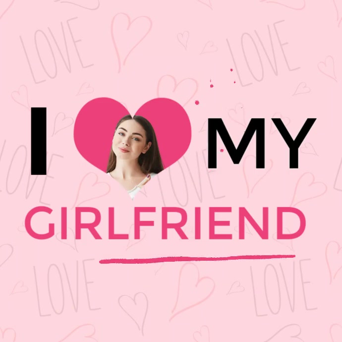 I love my GF โพสต์บน Instagram template