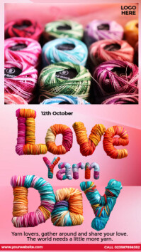 I Love Yarn Day Template Instagram Story