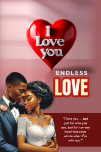 I love you Poster template