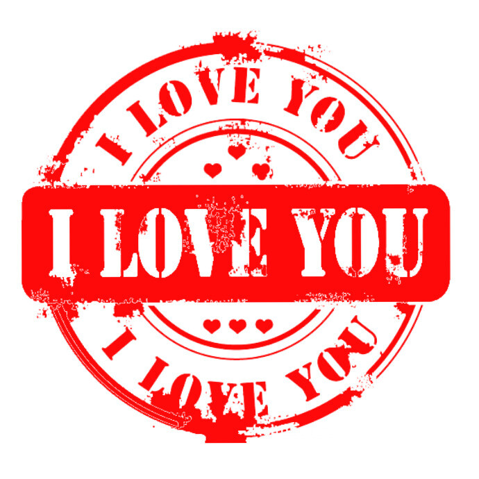 round i love you Logótipo template