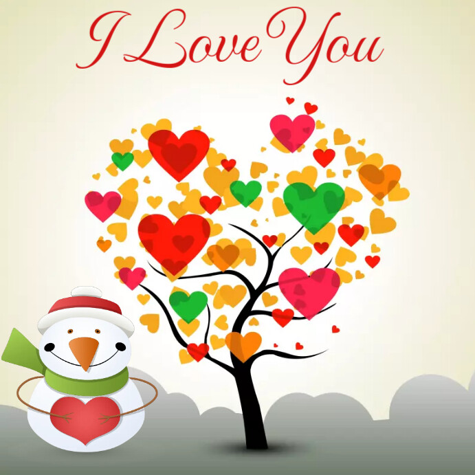 I love you Instagram post template PosterMyWall