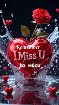 I miss you editable clip Instagram Reel template