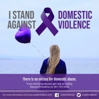 I Stand Against Domestic Violence Video Cuadrado (1:1) template