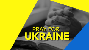 Geel Pray for Ukraine Præsentation Template