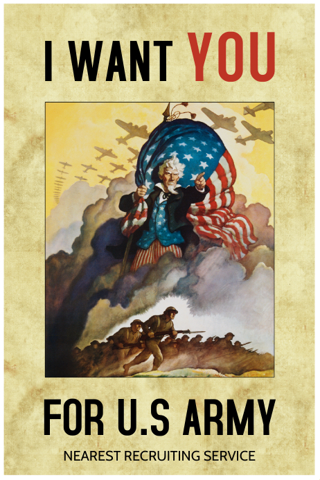 We Want You Poster Template Propaganda Poster Designs, Themes,