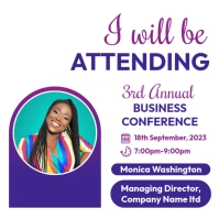 I will be attending event flyer template Wpis na Instagrama