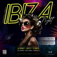 Ibiza Party ad template for Instagram