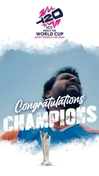 ICC T20 World Cup 2024 Champions Instagram Story template