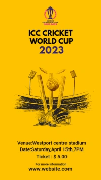 Icc World Cup 2023 Historia de Instagram template