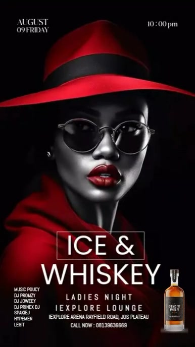ICE & WHISKEY PARTY Rolka Instagram template