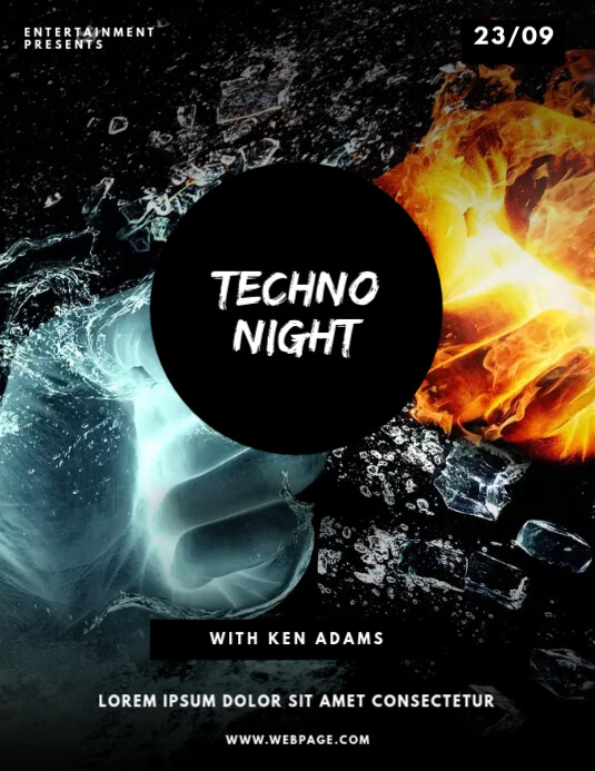 Ice And Fire Party Flyer TEmplate Ice And Fire Party Flyer TEmplate