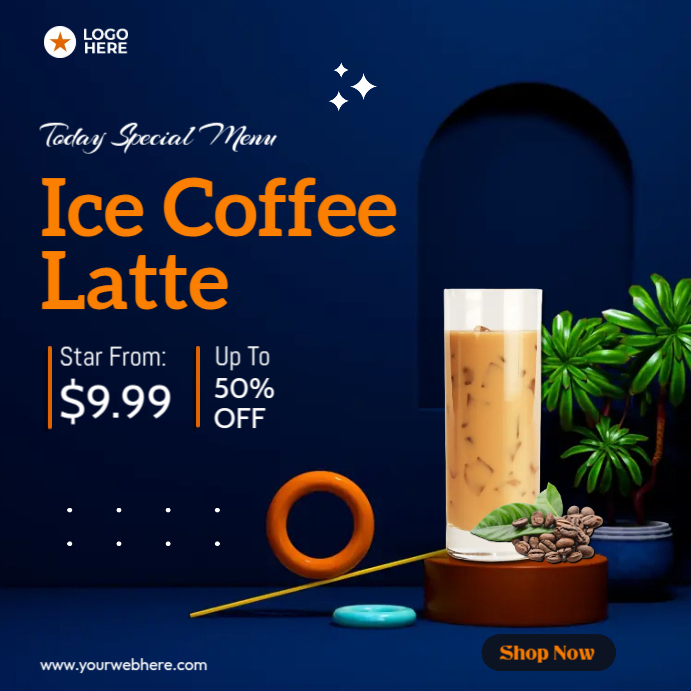 Ice Coffee Menu Template | PosterMyWall