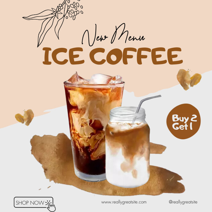 ICE COFFEE SHOP TEMPLATE FLYERS Instagram Post