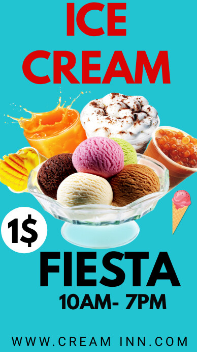 Ice Cream, ice cream posters, summer Instagram Story template