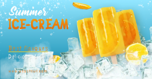 ice cream ,event, summer, party ภาพที่แชร์บน Facebook template