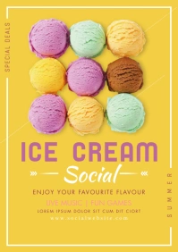 ice cream ,event, summer A5 template