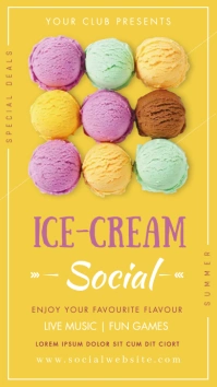 ice cream ,event, summer Instagram Story template